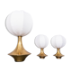 Set of 3 modern vintage lamps in 70s Lamperti brass