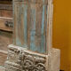 Door sculpted Indian Rajasthan old patina original old teak 145 x 15 x 250