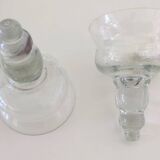 Set of 2 teardrop glasses for hanging chandelier