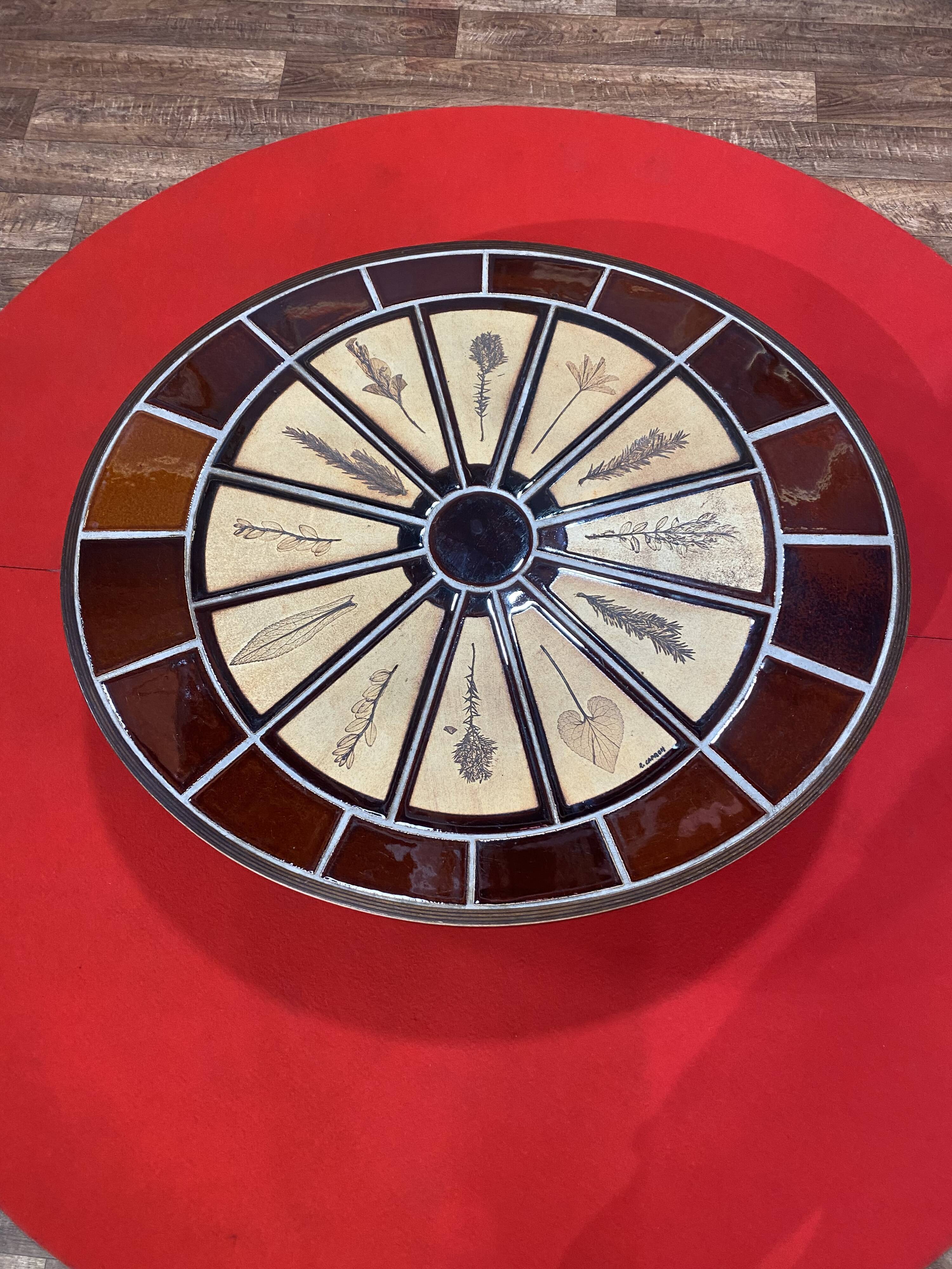 Roger Capron oval coffee table 1960