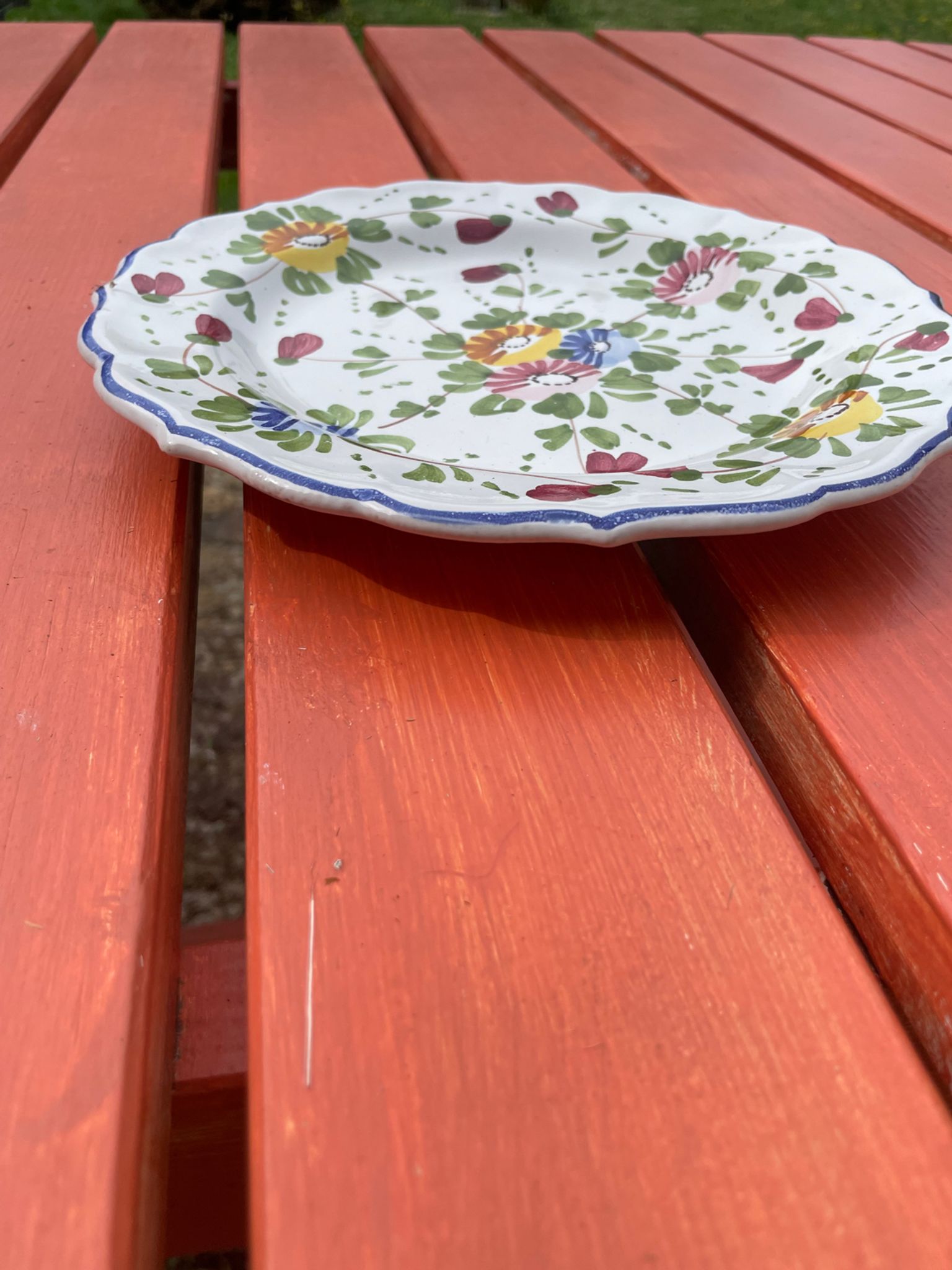 Old floral plate TIALY