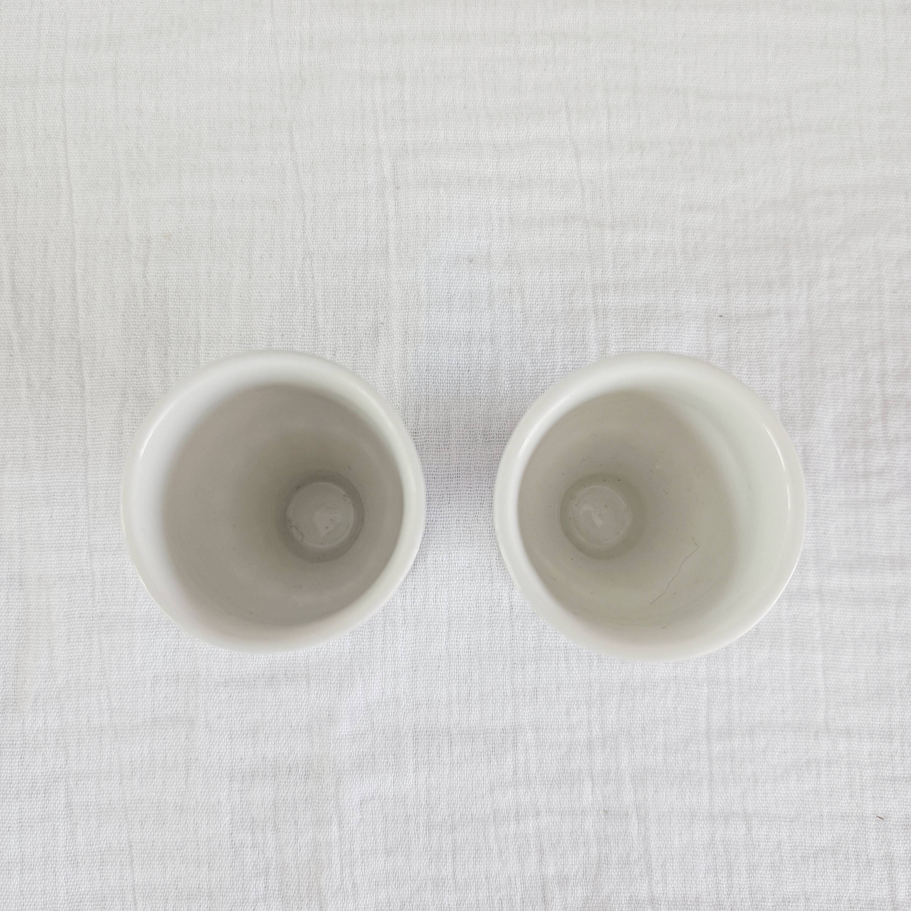 Set of 2 earthenware egg cups with zwiebelmuster