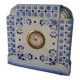 Blue ceramic table clock