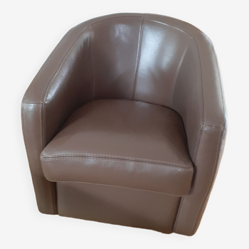 Italian leather club chair