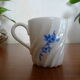 6 tasses café porcelaine Limoges Haviland - Cerisier bleu -Cotes torses