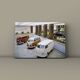 Tirage d’art, showroom Volkswagen, années 1960, couleurs originales