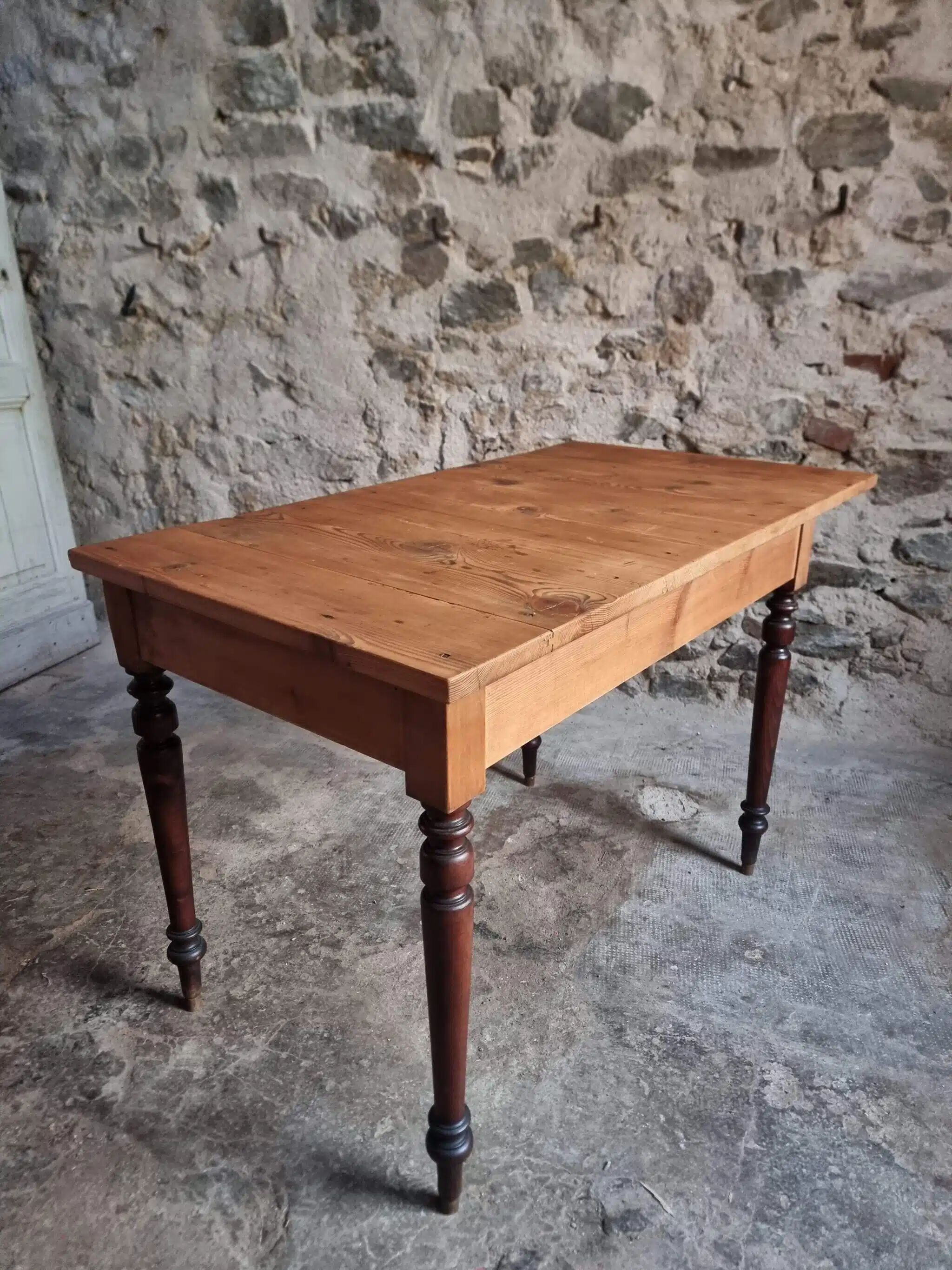 French vintage kitchen/desk table, extendable, 1930s