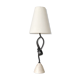 Lampe sculpturale en métal et pierre