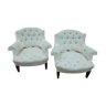 Pair of padded Armchairs
