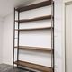 Vintage 1950s Mid-Century Modern Wall Shelving Unit – Hardwood & Alumi