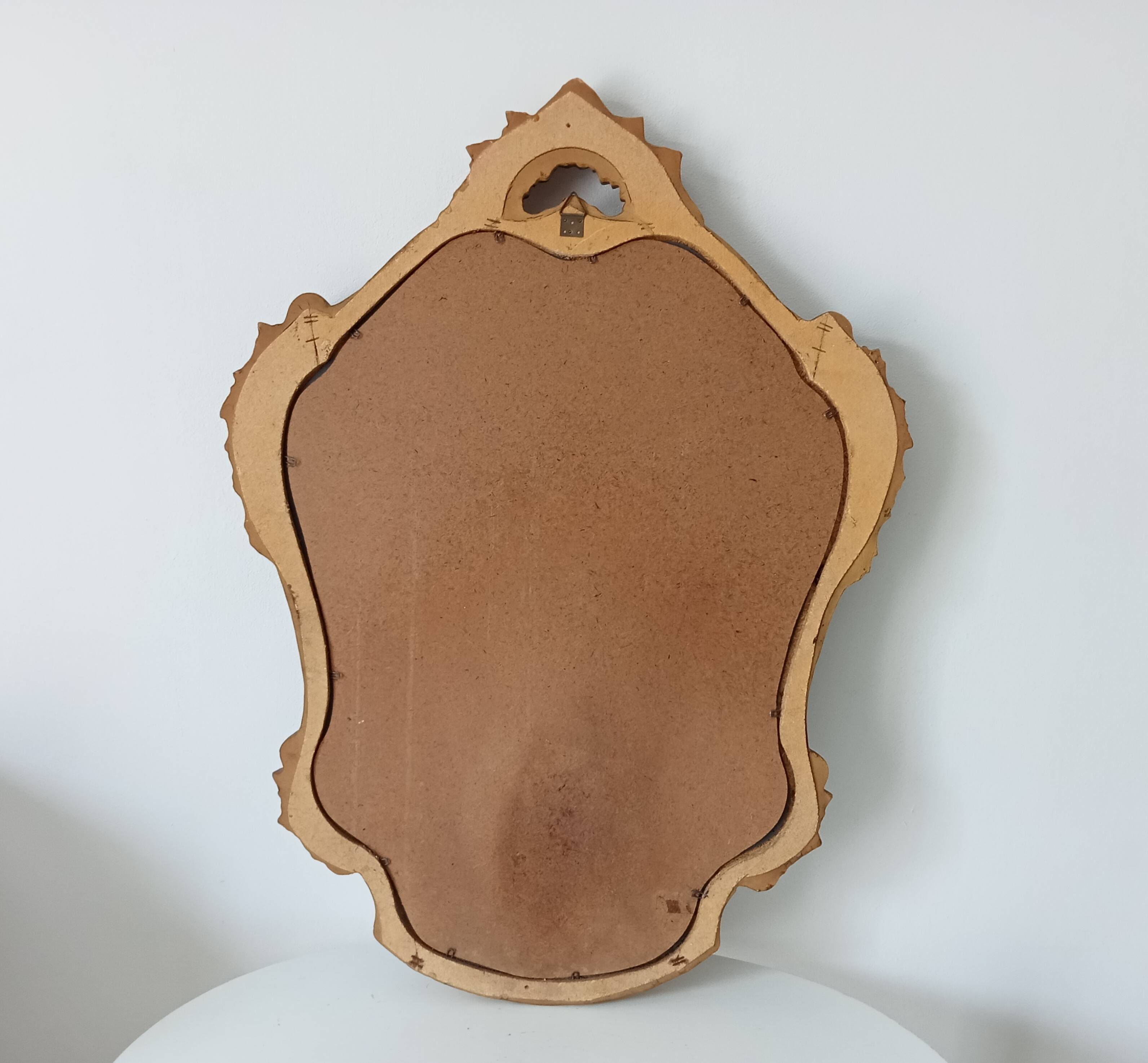 Vintage baroque mirror from the 60s Italy 84*62 cm