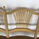 Painted wooden Provençal bench, three-seater