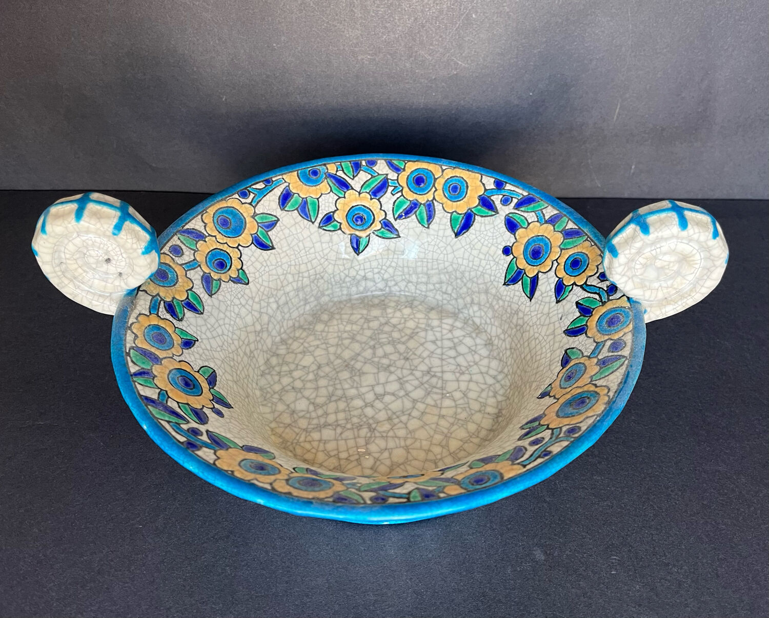 Longwy enamel basket