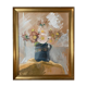 Gouache painting "floral composition" signed G. Duran + frame