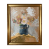 Gouache painting "floral composition" signed G. Duran + frame