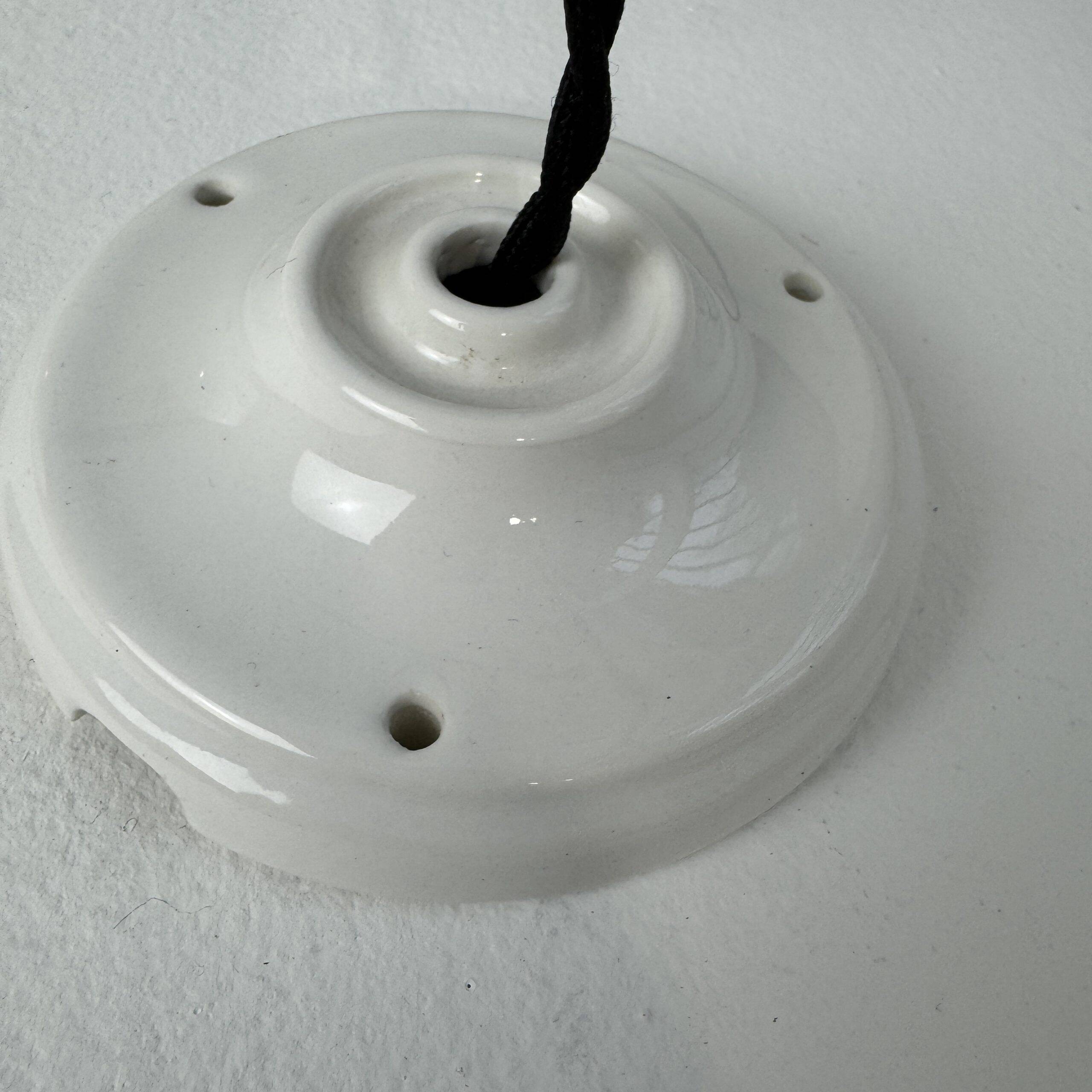 Vintage Art Deco opaline pendant light 28 cm