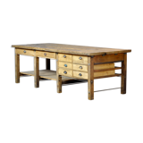 Industrial Wooden Worktable, 1980's