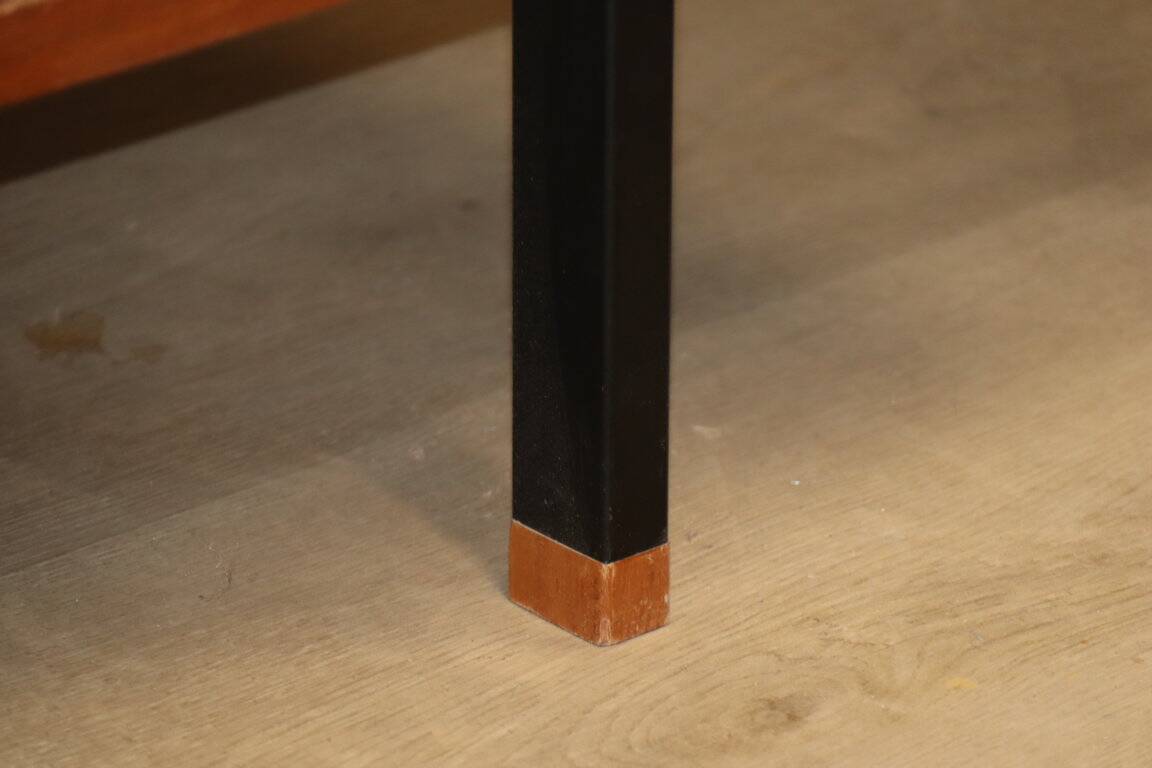 Vintage mahogany desk by Pierre Guariche edition Minvielle, 1960