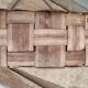Basket or bag to put or hang leather, rope, brass and rattan