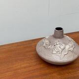 Large vase in German pottery from the mid-century with a crane ornament from Cortendorf.