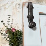 Display cabinet in patinated wood