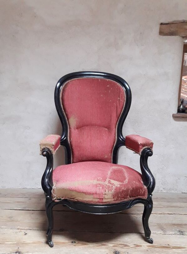 Fauteuil voltaire à crémaillère XIX°