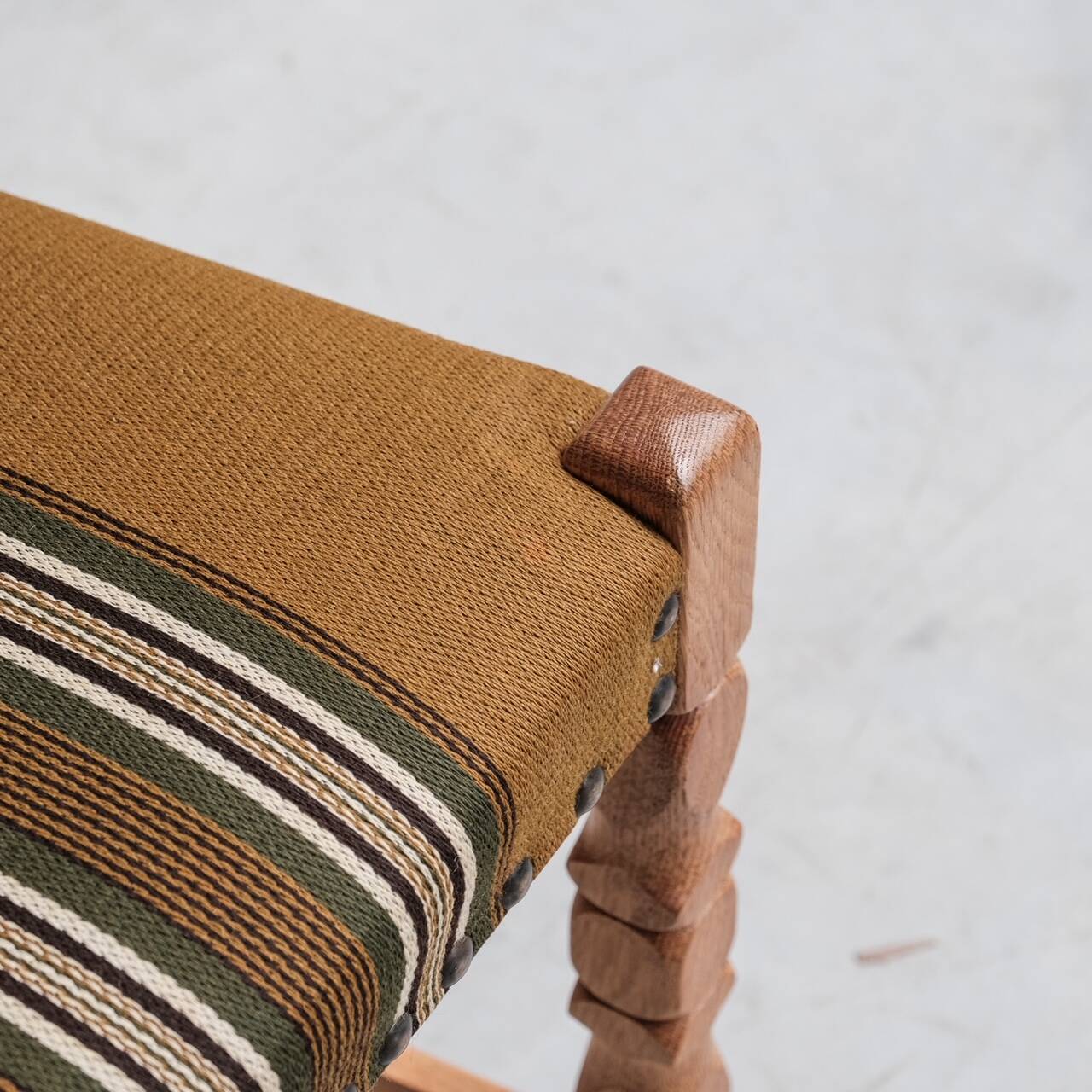 Danish Mid-Century Oak Upholstered Dining Chairs (6)