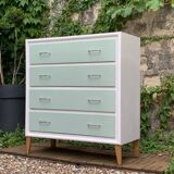 Commode pieds compas vintage 1950