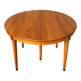 Louis XVI style dining table in cherry wood with extension.