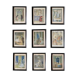 Ensemble de lithographies « Les
