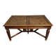 Important antique extendable wooden table – Inlaid top –