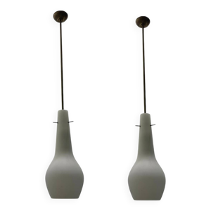 2 suspensions en verre - 1950