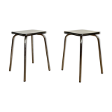 Paire de tabourets en formica