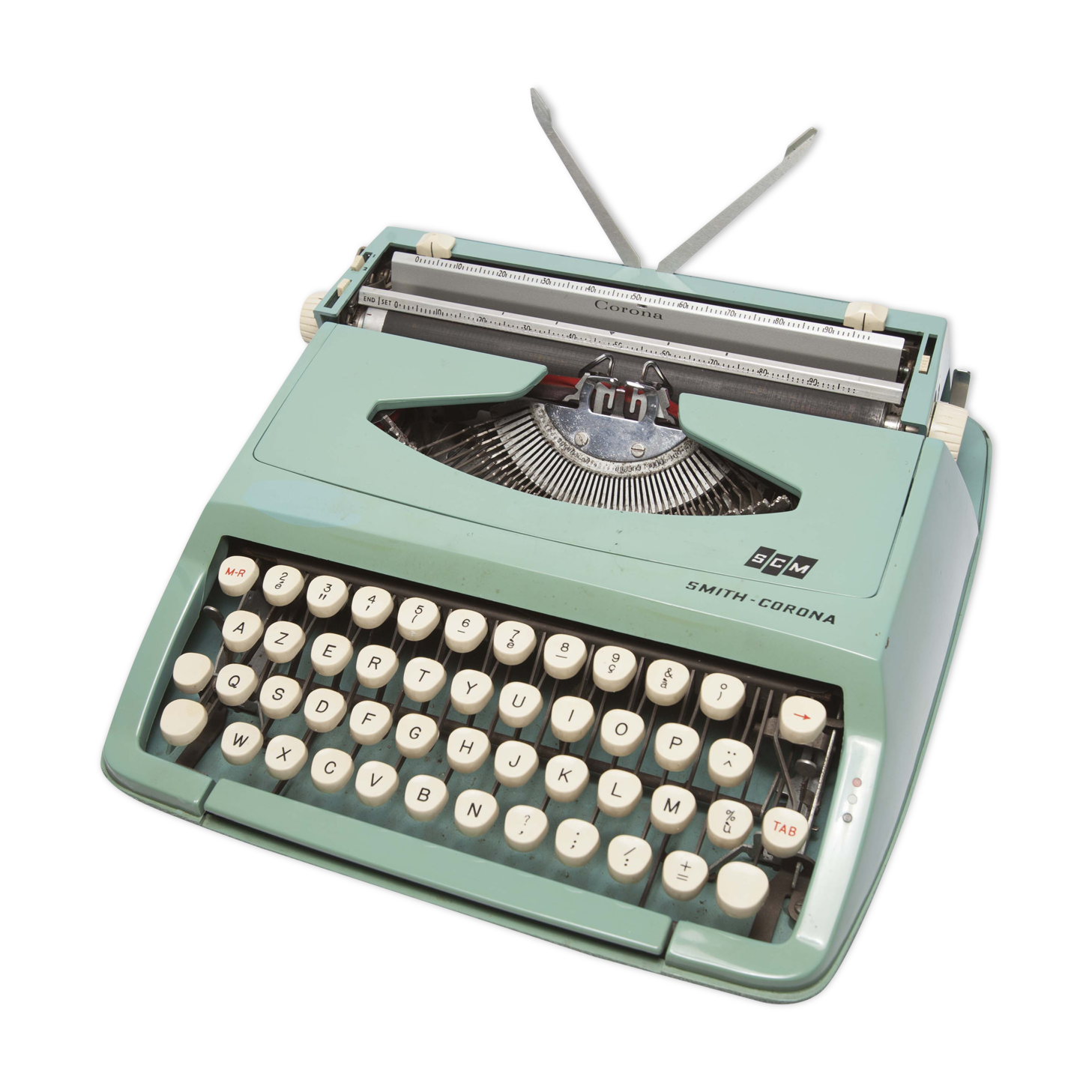 Green Smith Corona typewriter