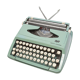 Green Smith Corona typewriter