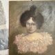Huile sur toile « portrait femme Belle Époque »