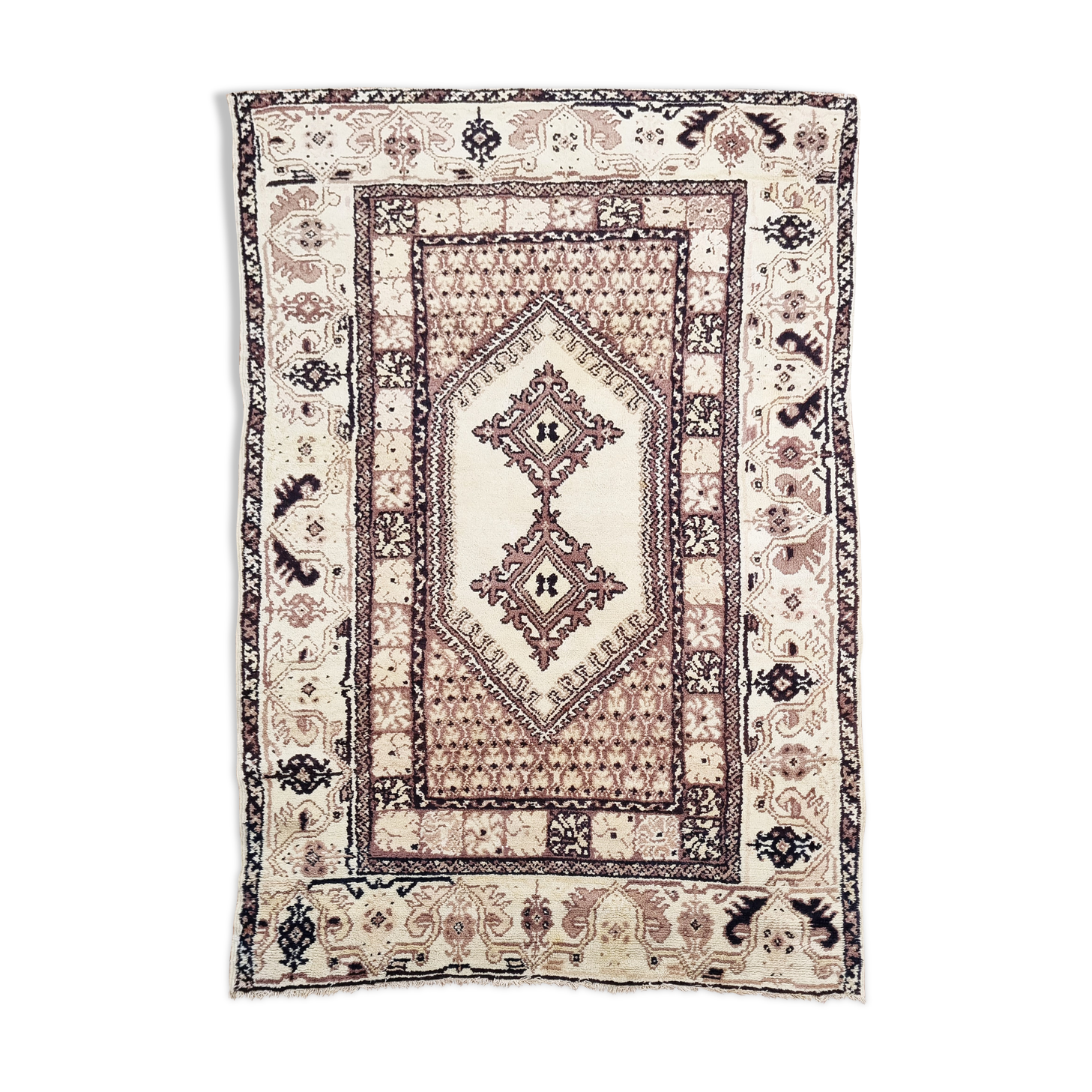 Vintage Berber rug, pure wool, hand-woven 254 x 154 cm