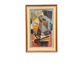 Huile sur panneau d'origine suédoise – "Nature morte" par Erik Emanuelsson (Emson) – Signé – Vintage et encadré