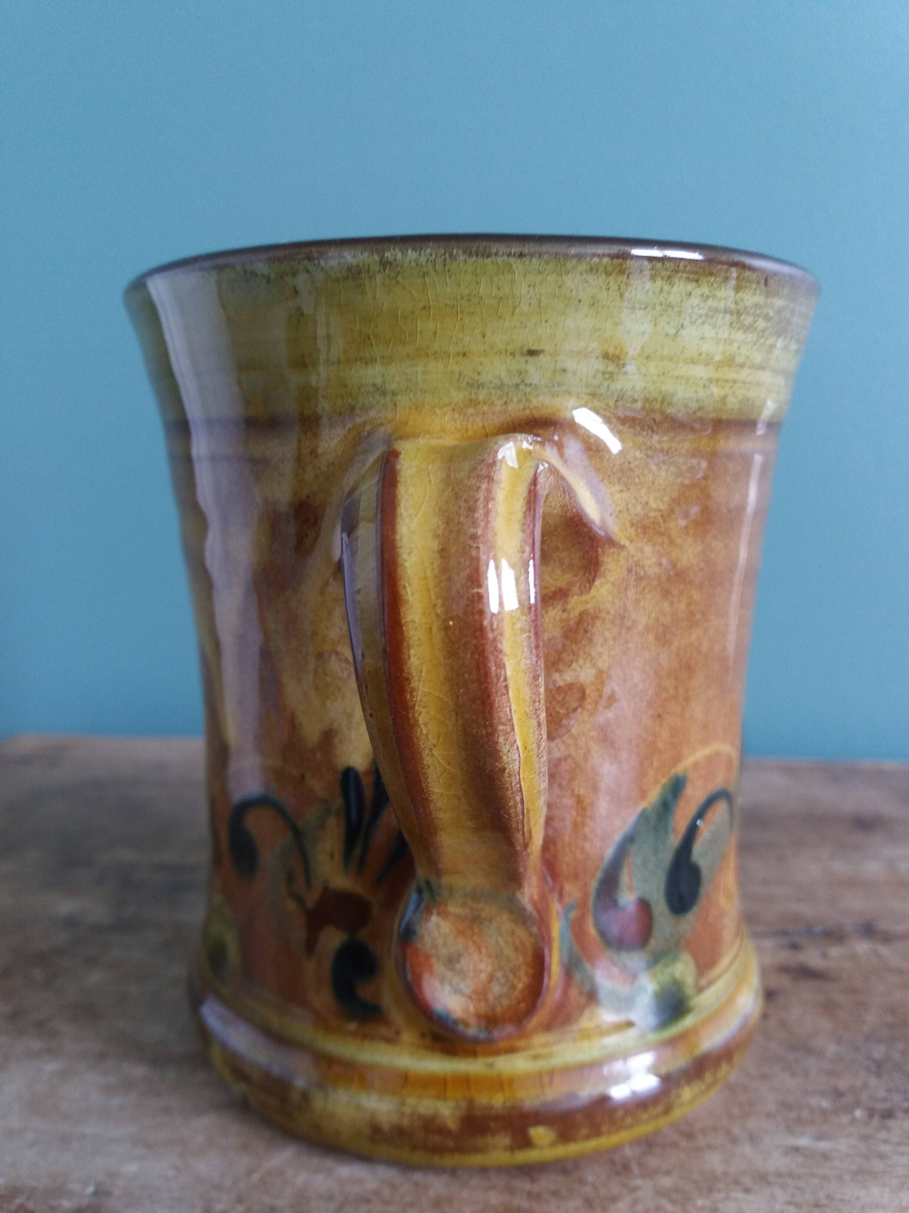 Handmade terracotta mug cup