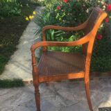 Pair of caned chairs