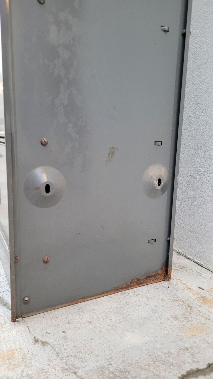 Metal locker cabinet Ronéo 1950 industrial