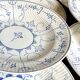 6 deep plates Boch La Louvière in blue glazed earthenware, "Copenhagen" service - 1920s-30s