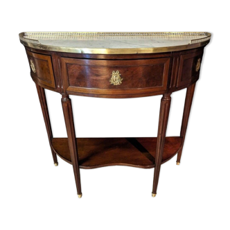 Console Demi-lune Louis XVI En Acajou