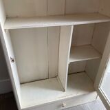 Bathroom cabinet pharmacy patinated wood