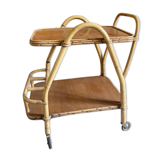Vintage rattan server