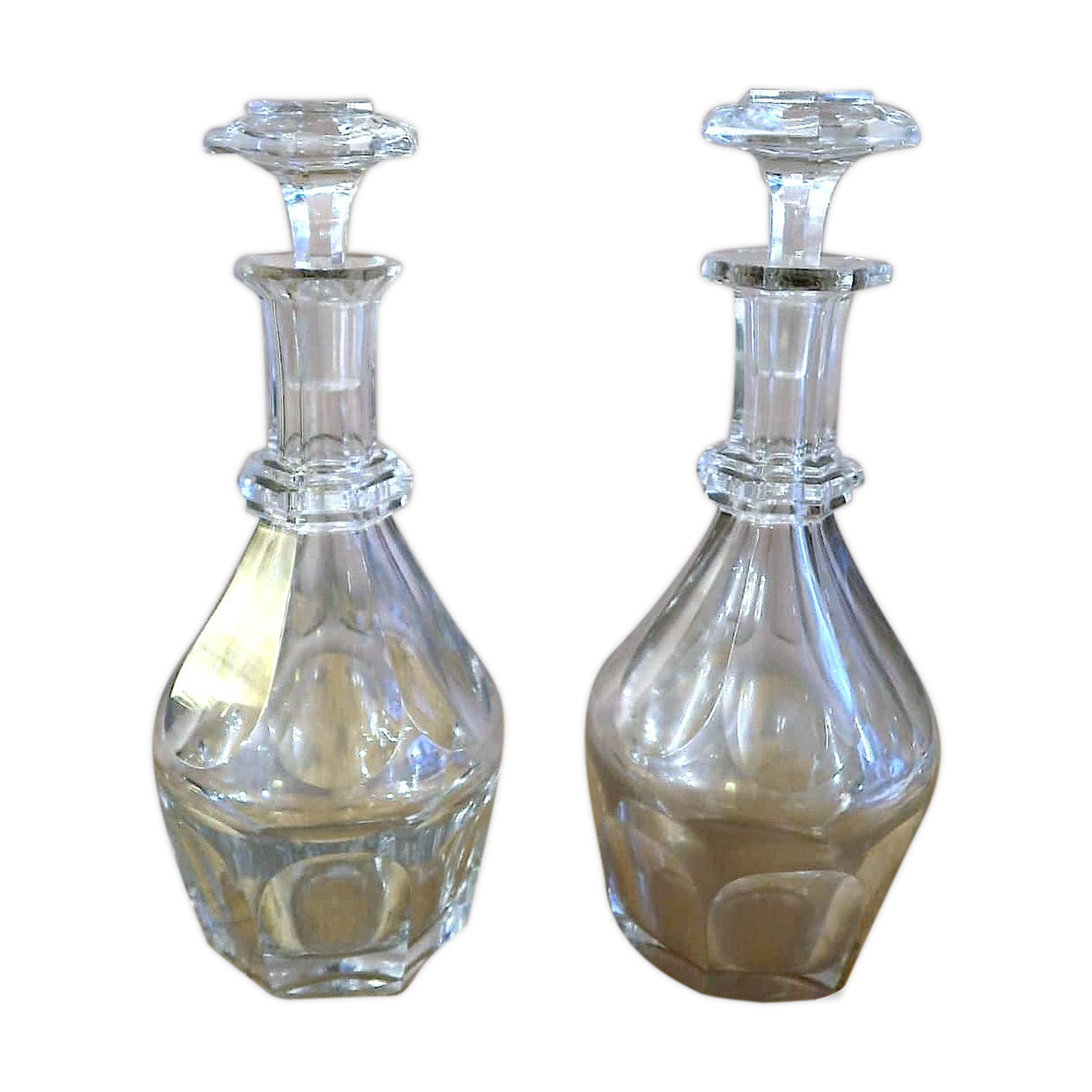 Pair of Baccarat carafes model Harcourt