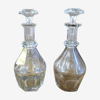 Pair of Baccarat carafes model Harcourt