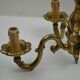 Pair of wall lamps with two lights in Louis XV style bronze