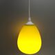Vintage pendant lamp acid yellow 1970