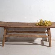 Table basse ancienne en bois de pin – Chine, circa 1930